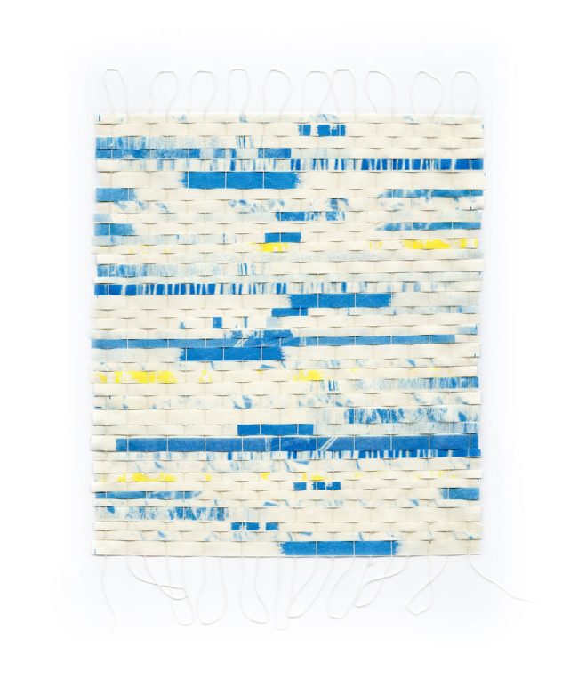 Danube Carpets (weaving paper-carpets with the bleed paper strips)